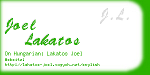joel lakatos business card
